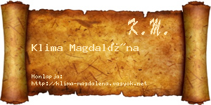 Klima Magdaléna névjegykártya